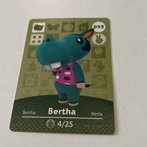 Animal Crossing Amiibo card #093 Bertha
